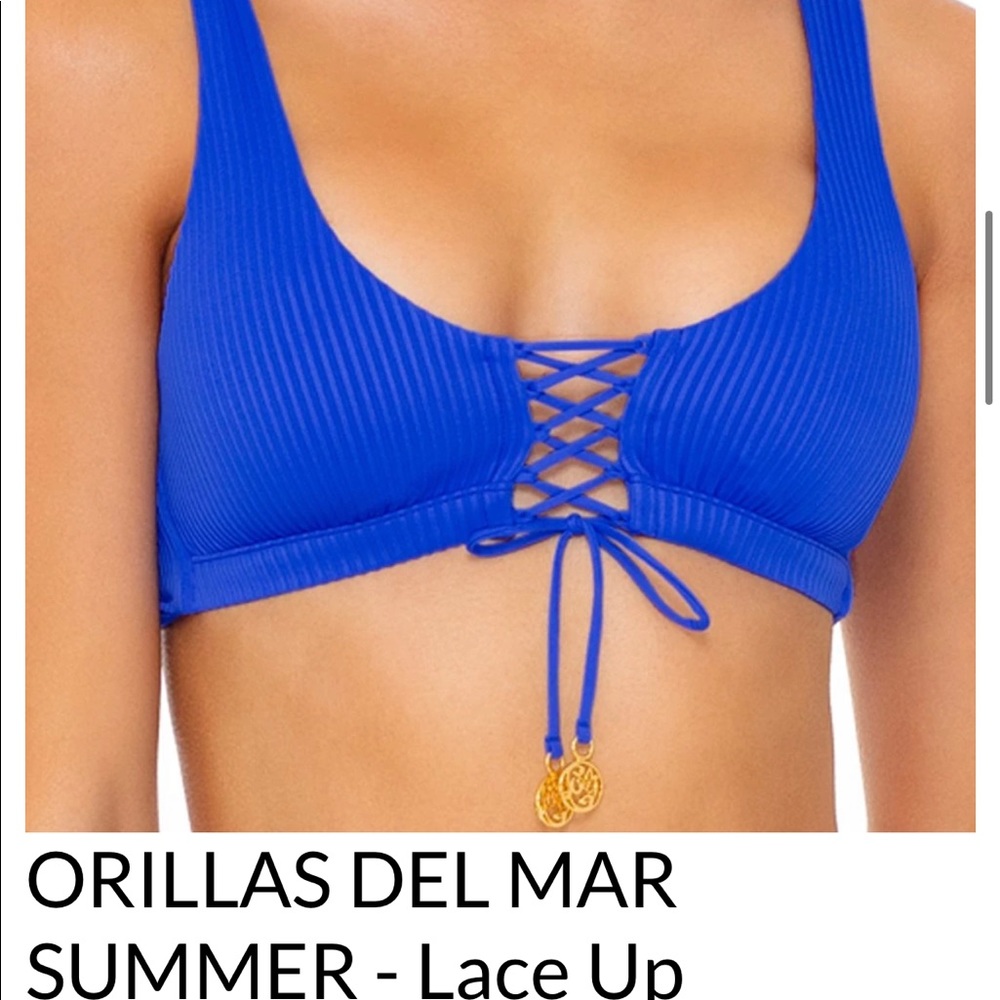 Lulu Fama lace up top with high waisted bottom